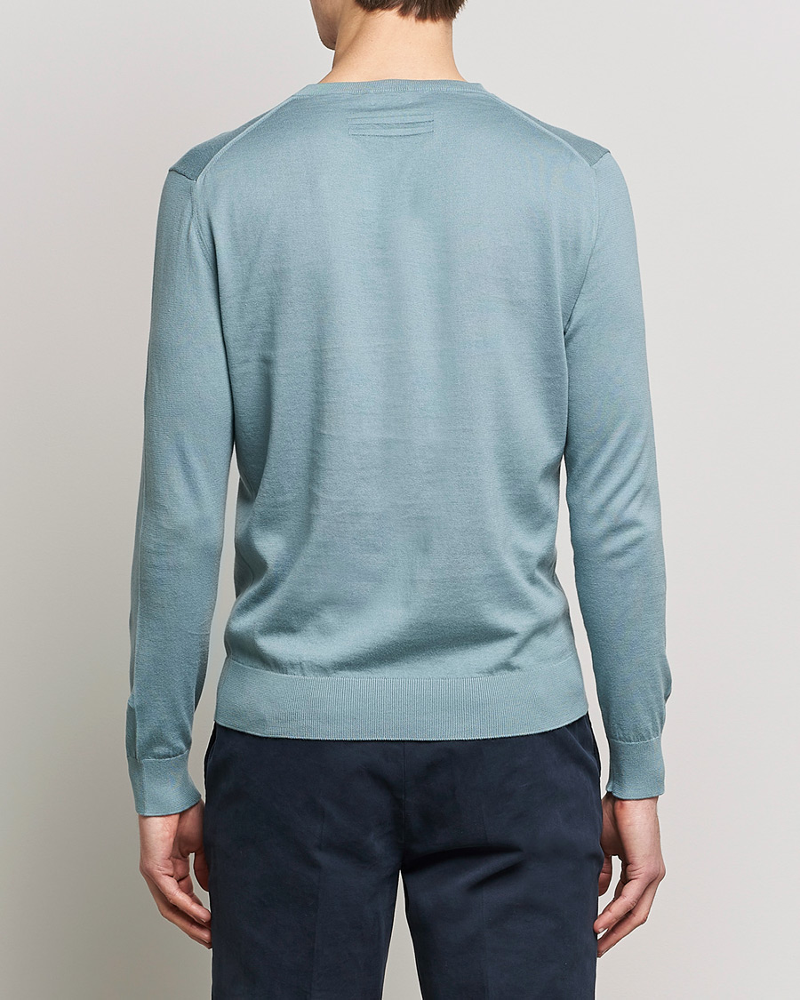 Uomini | Maglieria | Zegna | Premium Cotton Crew Neck Sweater Teal