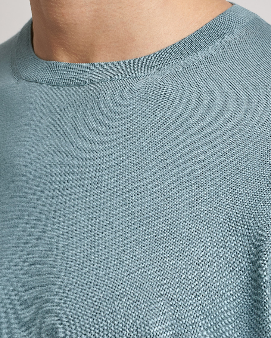 Uomini | Maglieria | Zegna | Premium Cotton Crew Neck Sweater Teal