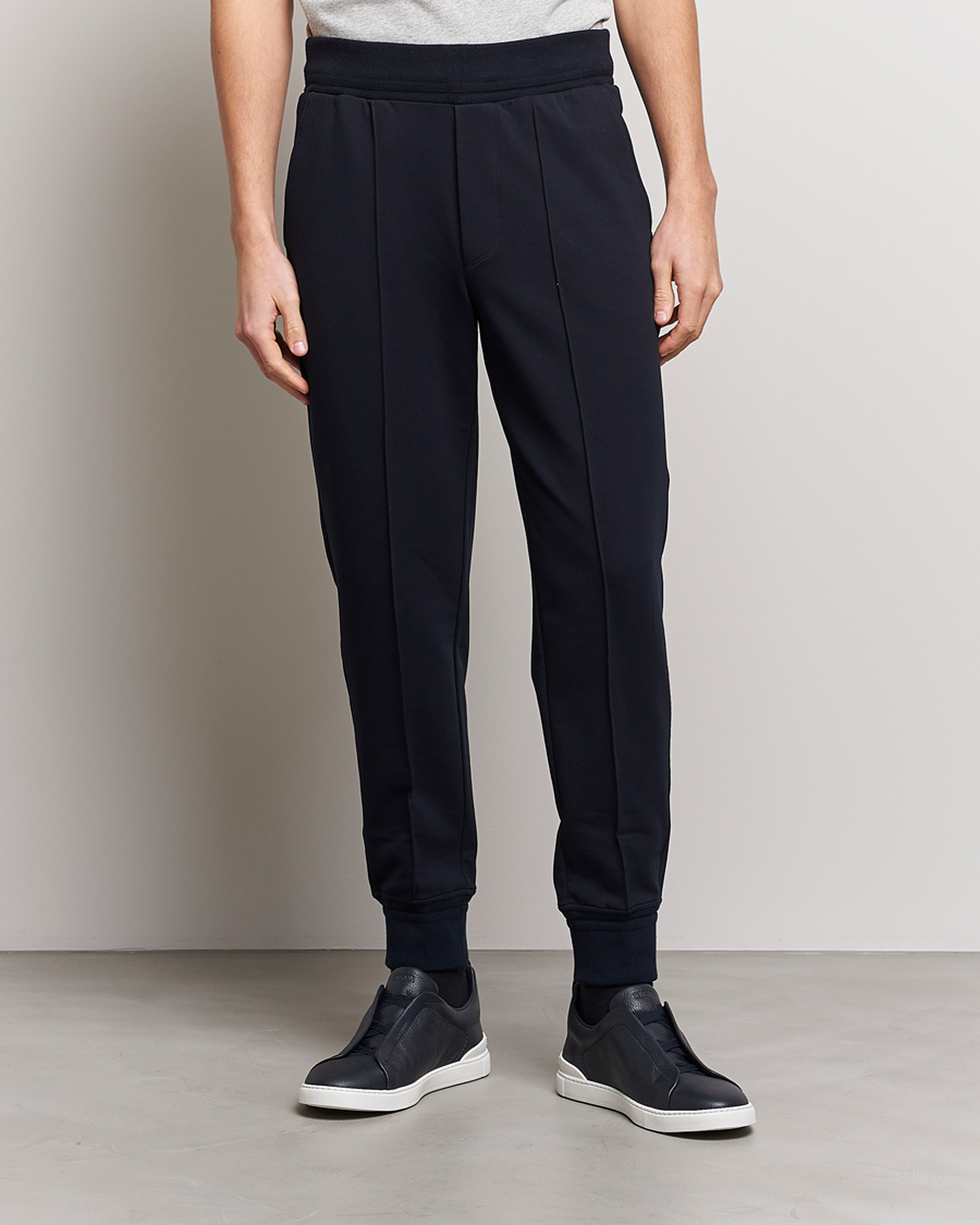 Uomini | Pantaloni | Zegna | Cotton Stretch Joggers Navy