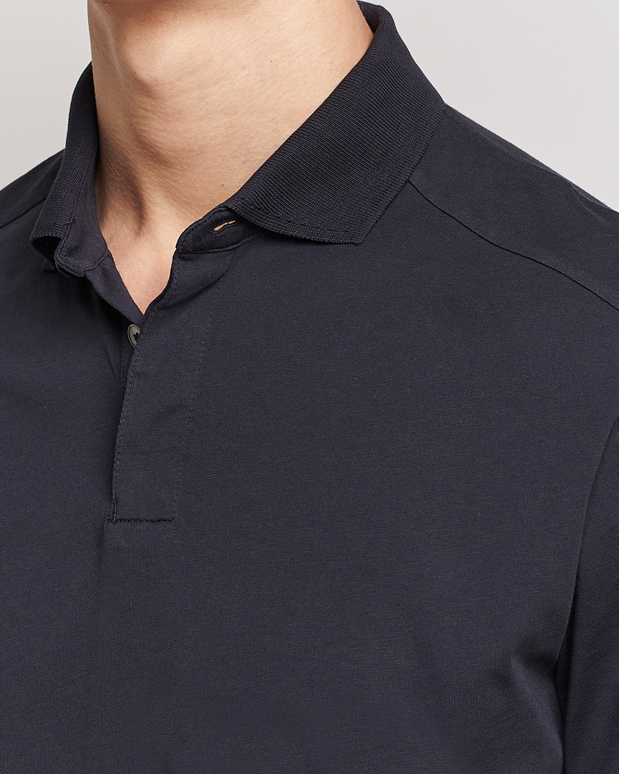 Uomini | Polo | Zegna | Cotton Jersey Polo Navy