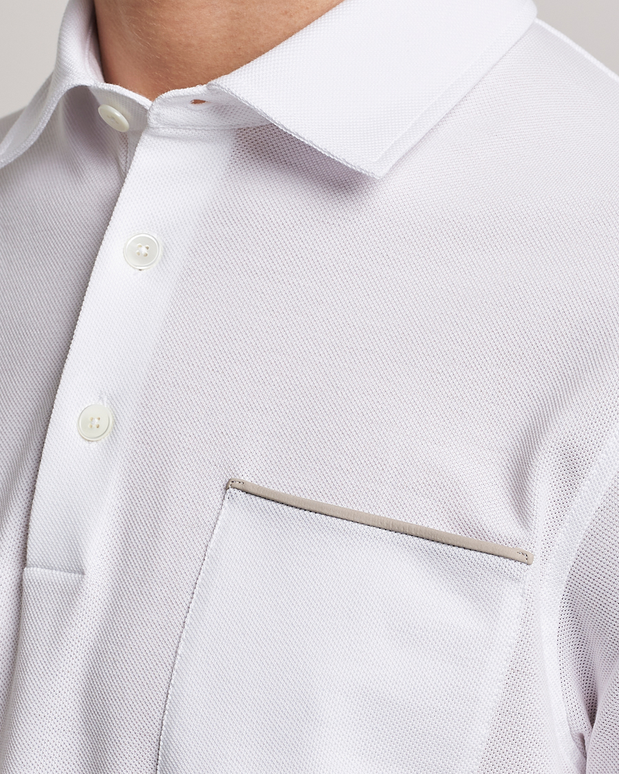 Uomini | Polo | Zegna | Short Sleeve Pocket Polo White