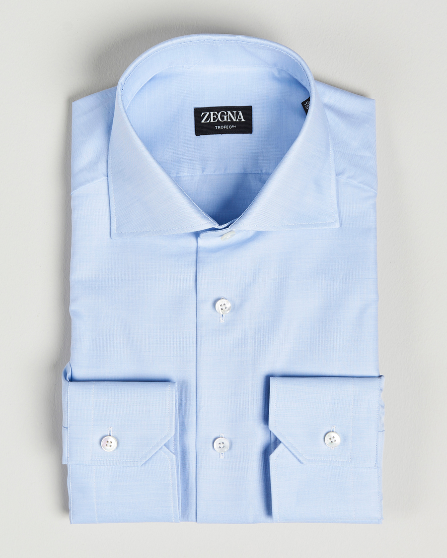 Uomini | Camicie | Zegna | Slim Fit Trofeo Dress Shirt Light Blue