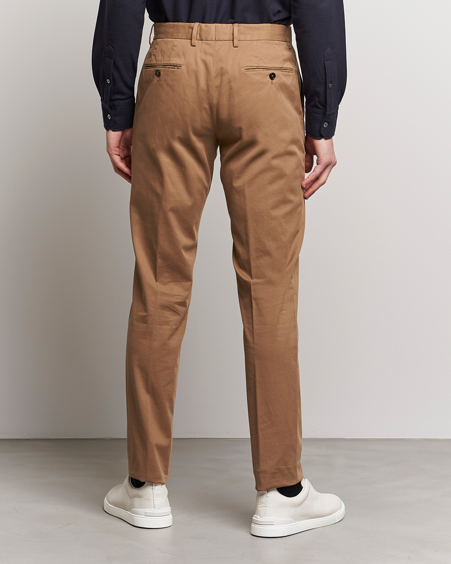 Uomini | Pantaloni | Zegna | Slim Fit Premium Cotton Chinos Khaki