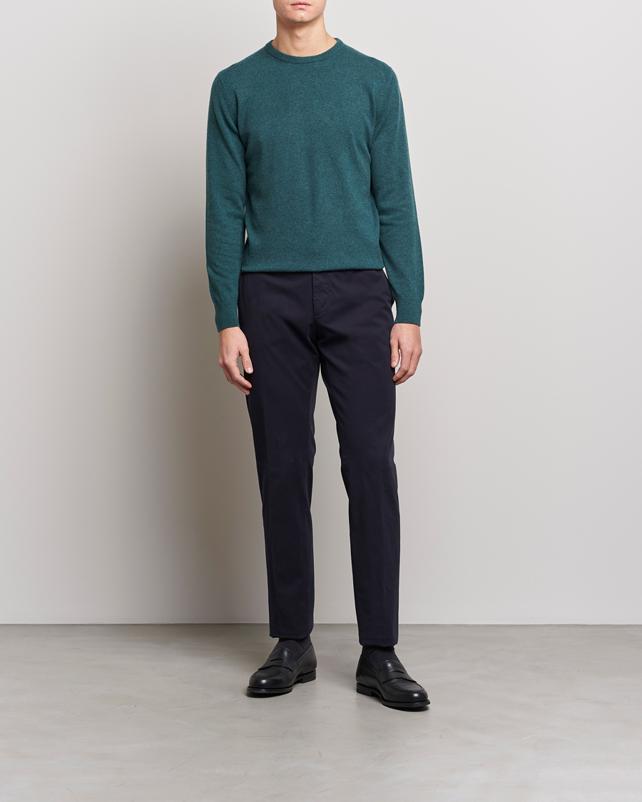 Uomini | Pantaloni | Zegna | Slim Fit Premium Cotton Chinos Navy