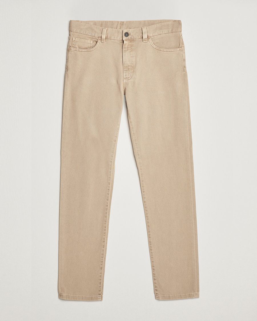 Uomini | Pantaloni | Zegna | Slim Fit Dyed 5-Pocket Pants Brown