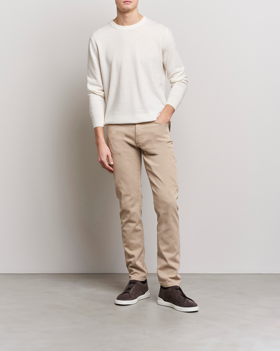 Uomini | Pantaloni | Zegna | Slim Fit Dyed 5-Pocket Pants Brown