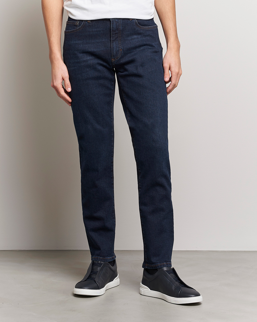 Uomini | Jeans | Zegna | 5-Pocket Denim Pants Dark Rinse