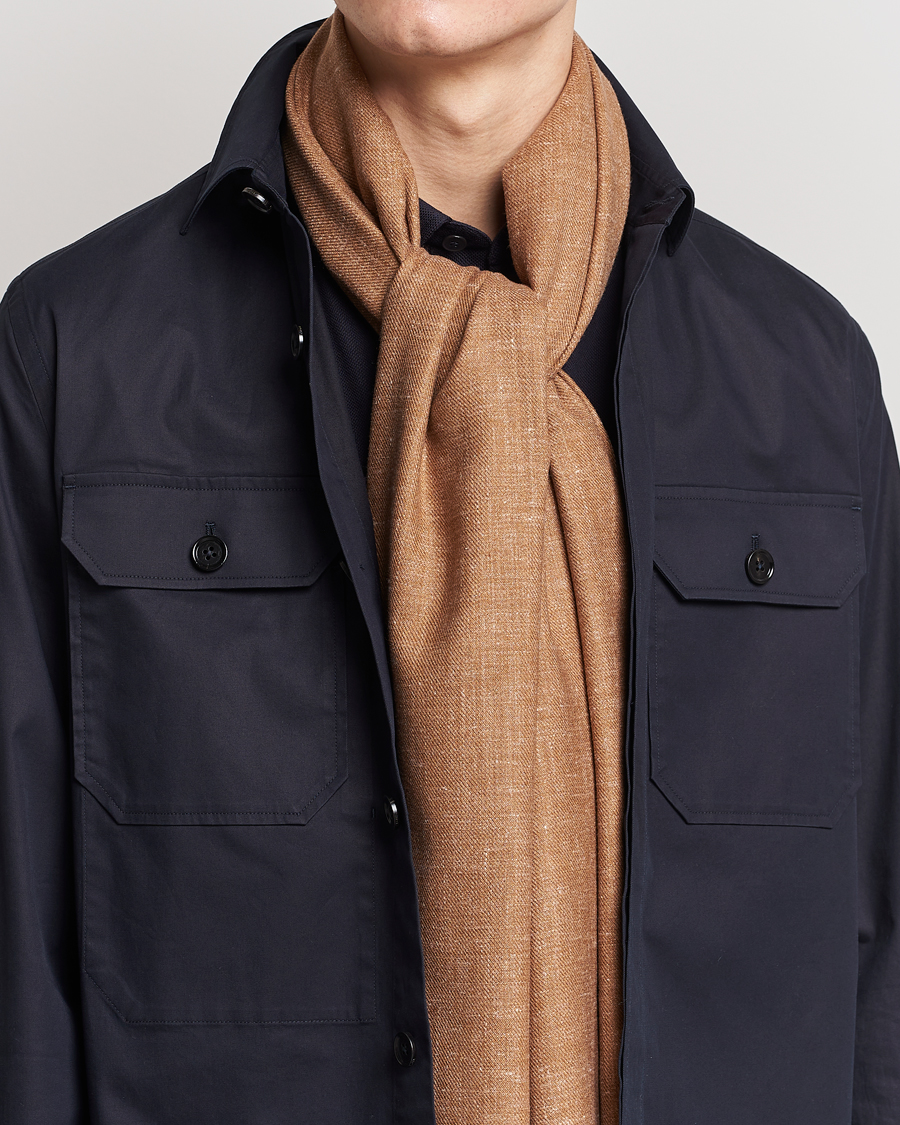 Uomini | Zegna Oasi Cashmere/Linen Scarf Beige | Zegna | Oasi Cashmere/Linen Scarf Beige