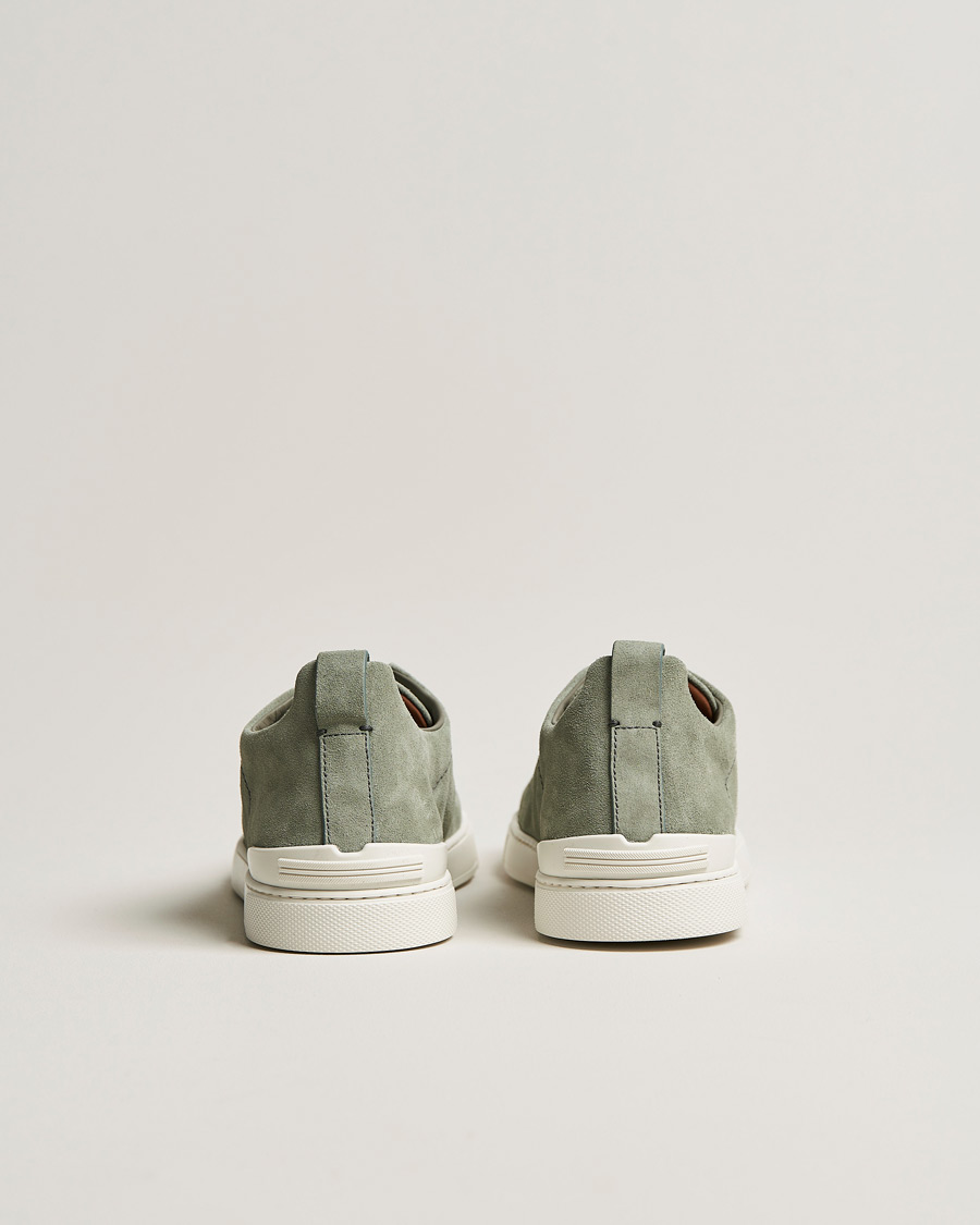 Uomini | Zegna Triple Stitch Sneakers Olive Suede | Zegna | Triple Stitch Sneakers Olive Suede