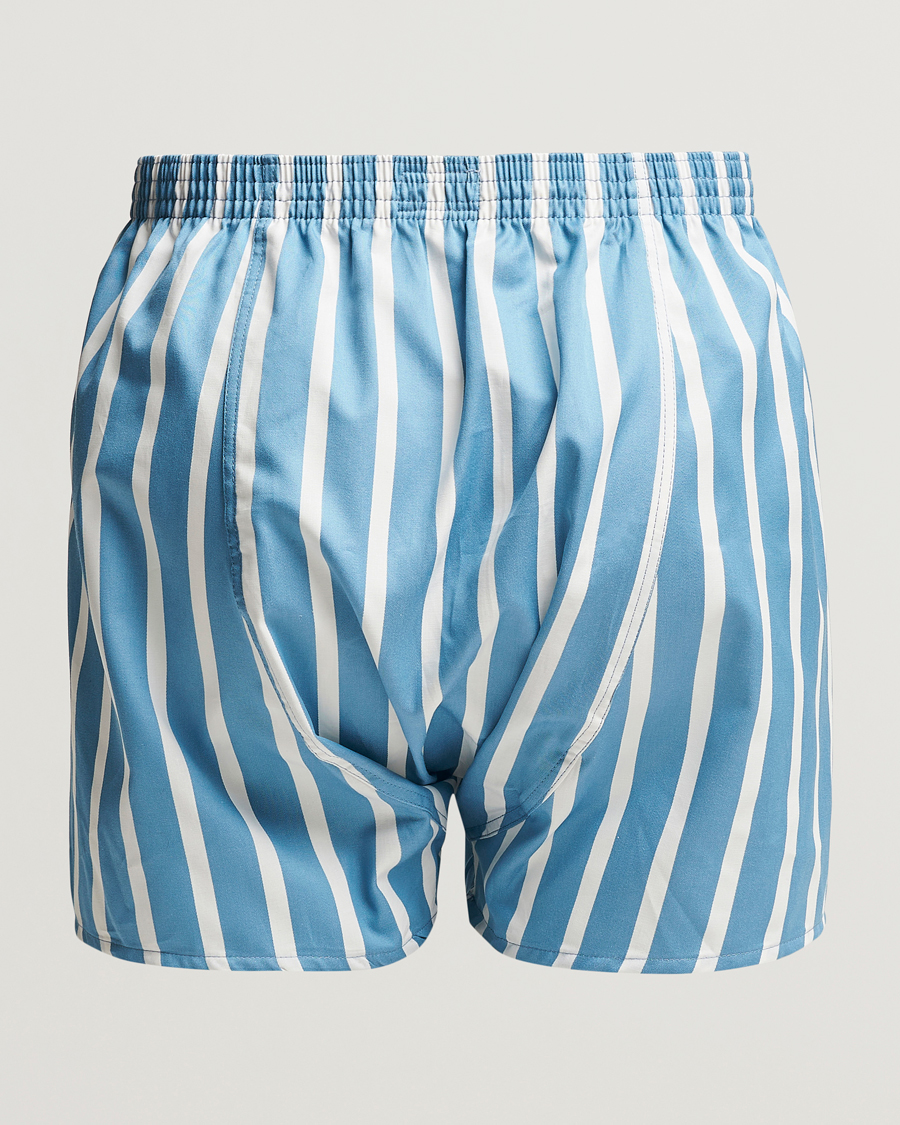 Uomini | Biancheria intima | Derek Rose | Classic Fit Striped Cotton Boxer Shorts Blue/White