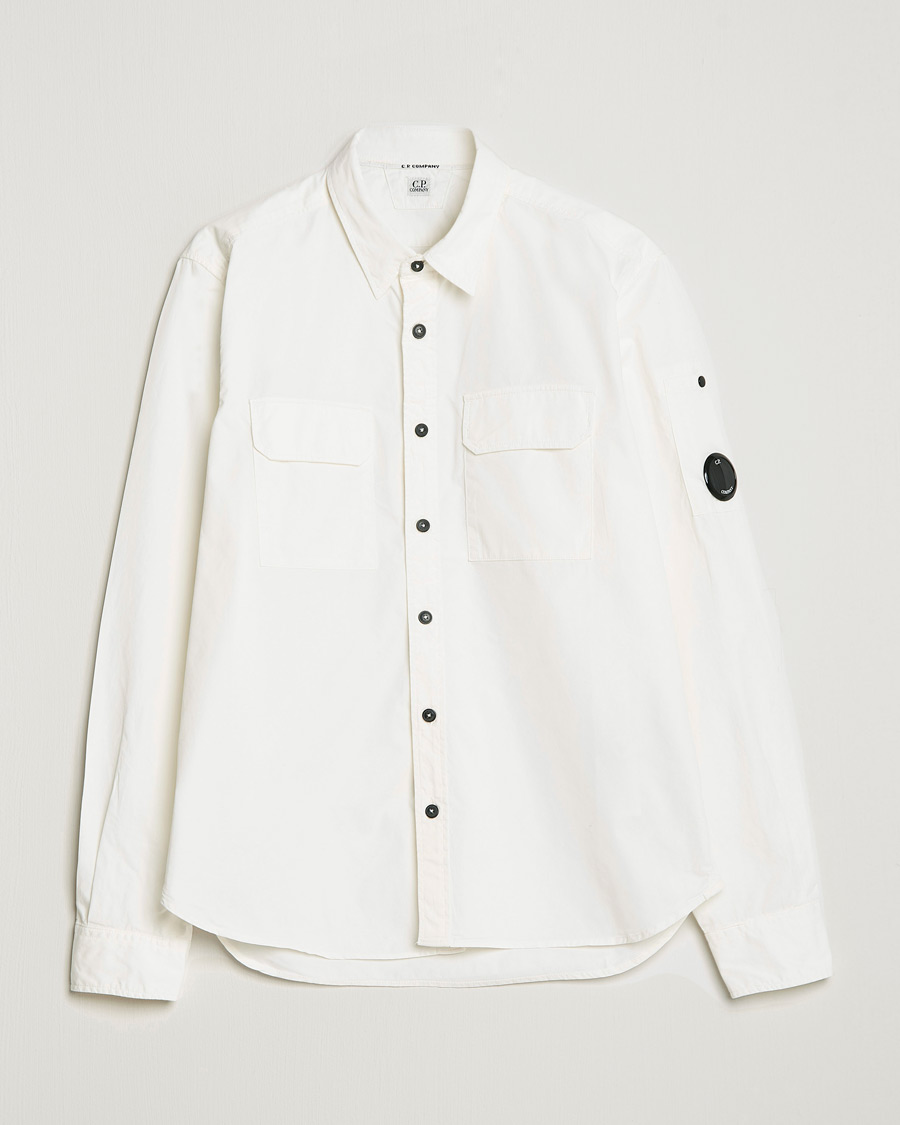 Uomini | Camicie | C.P. Company | Garment Dyed Gabardine Shirt Jacket White