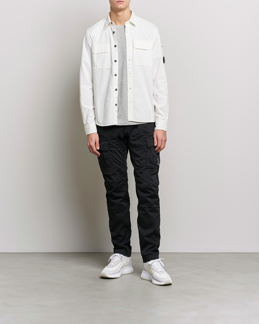 Uomini | Camicie | C.P. Company | Garment Dyed Gabardine Shirt Jacket White