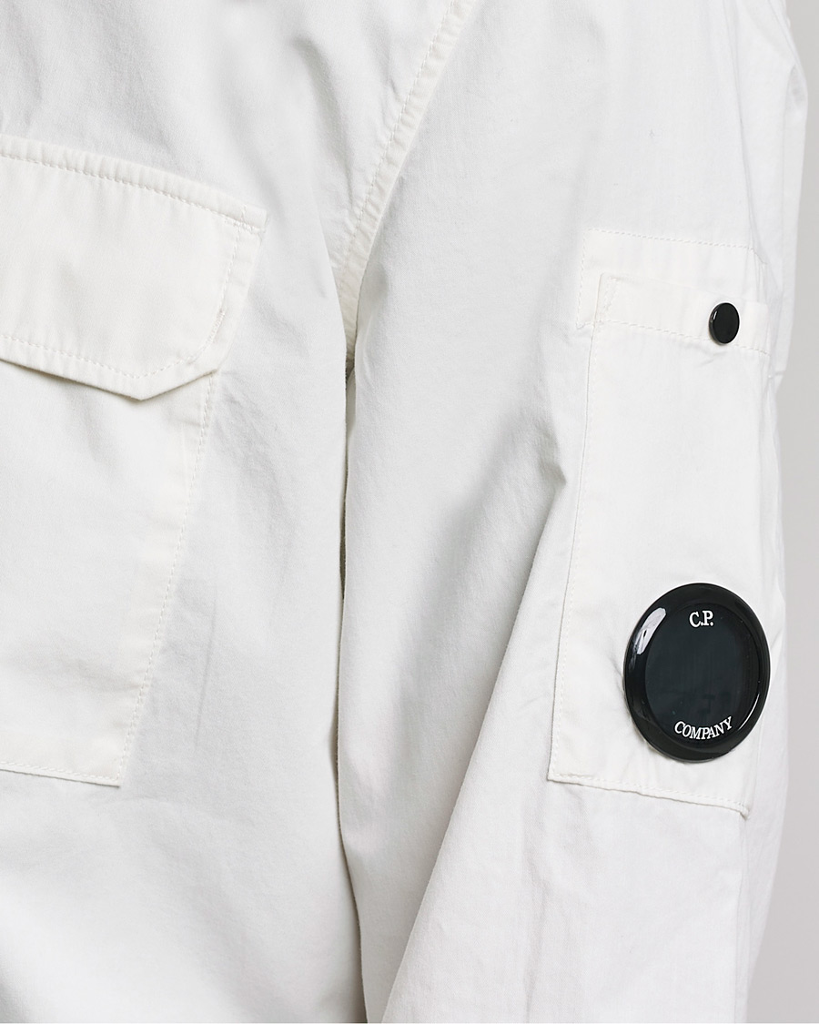 Uomini | Camicie | C.P. Company | Garment Dyed Gabardine Shirt Jacket White