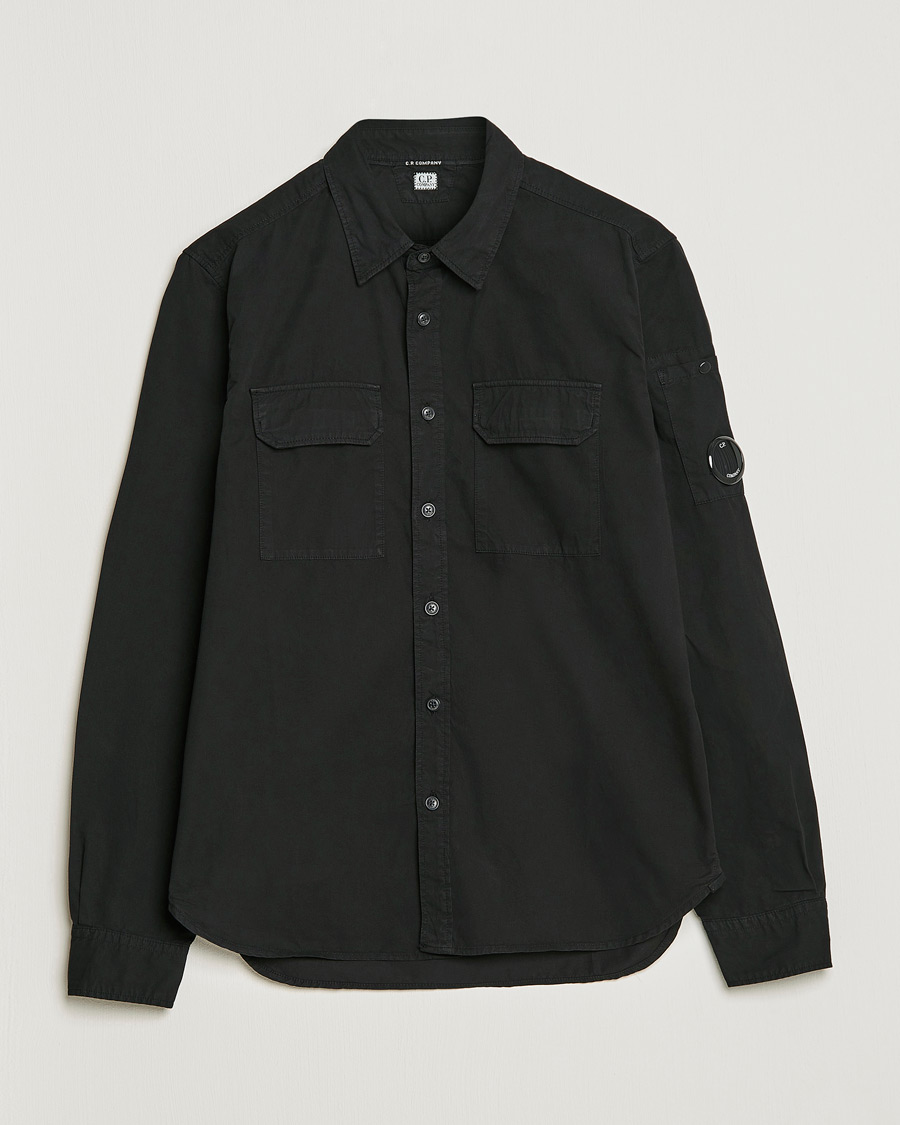 Uomini | Camicie | C.P. Company | Garment Dyed Gabardine Shirt Jacket Black
