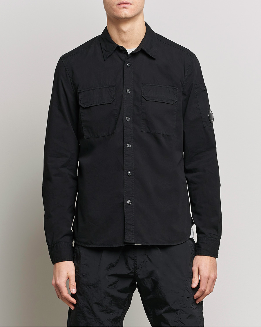 Uomini | Camicie | C.P. Company | Garment Dyed Gabardine Shirt Jacket Black