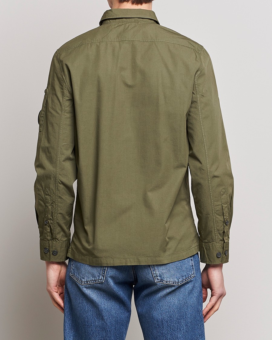 Uomini | Camicie | C.P. Company | Cotton Rip Stop Overshirt Green