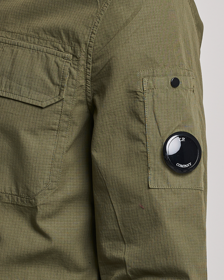 Uomini | Camicie | C.P. Company | Cotton Rip Stop Overshirt Green
