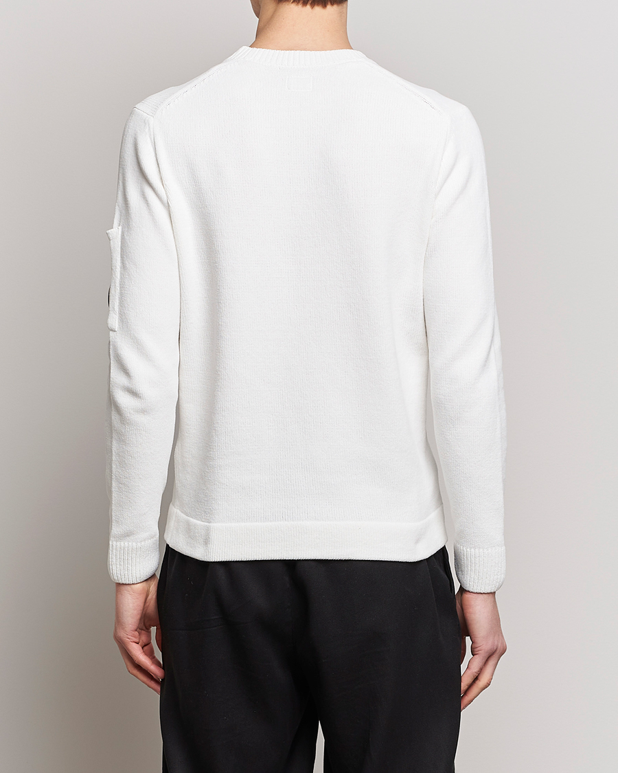 Uomini | Maglieria | C.P. Company | Cotton Chenille Crew Neck White