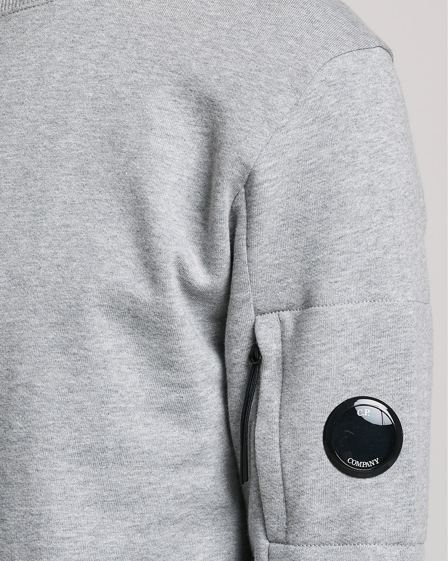 Uomini | Maglieria | C.P. Company | Diagonal Raised Fleece Lens Sweatshirt Grey