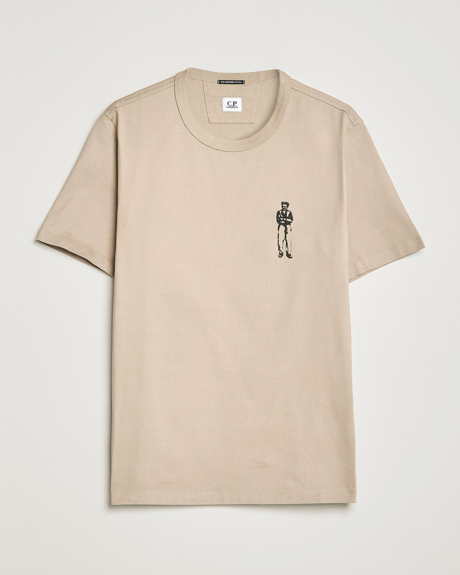 Uomini | T-shirt | C.P. Company | Heavy Mercerized Cotton Printed Logo T-Shirt Sand