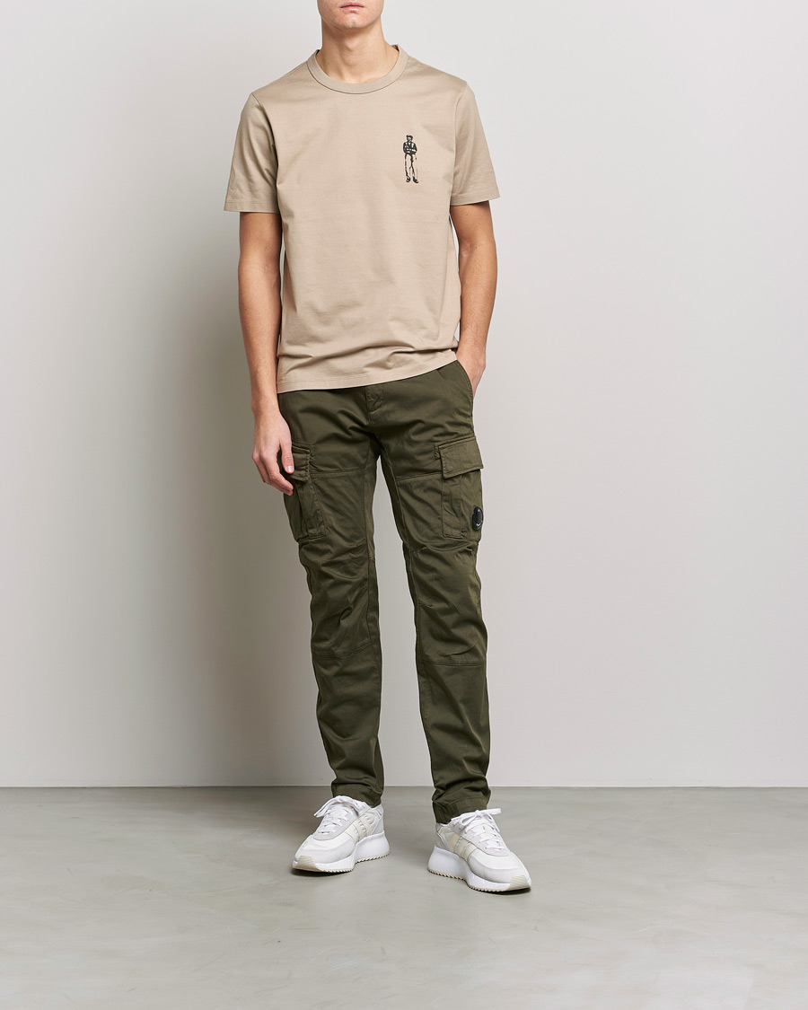 Uomini | T-shirt | C.P. Company | Heavy Mercerized Cotton Printed Logo T-Shirt Sand