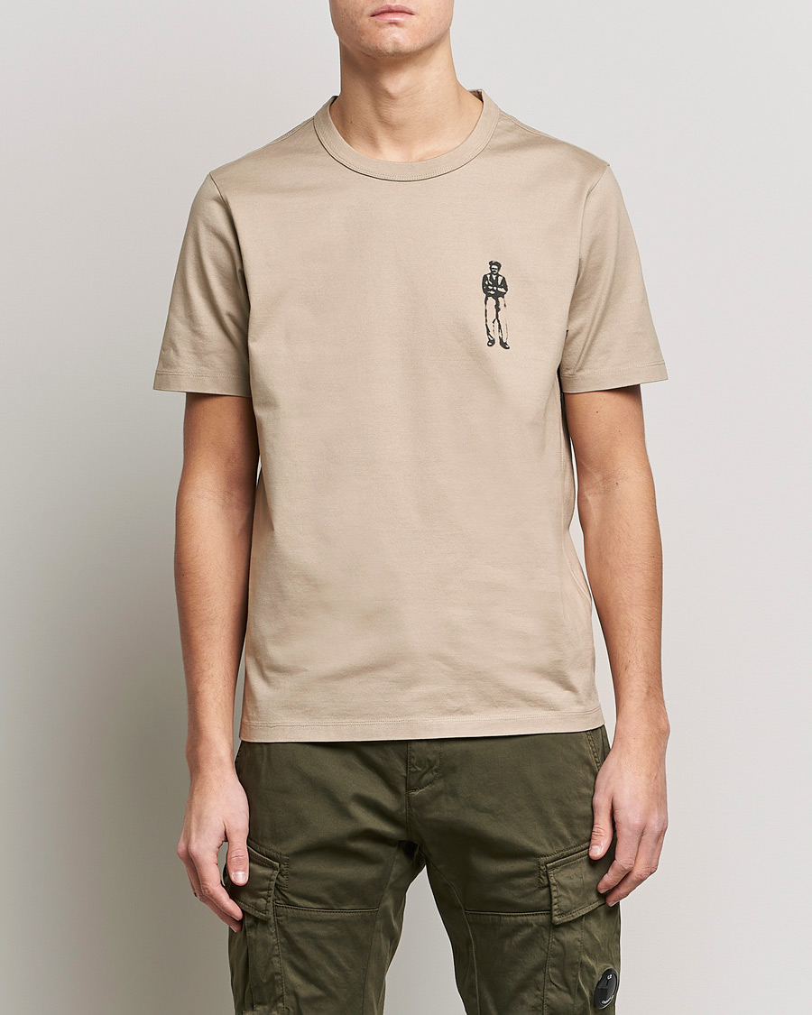 Uomini | T-shirt | C.P. Company | Heavy Mercerized Cotton Printed Logo T-Shirt Sand