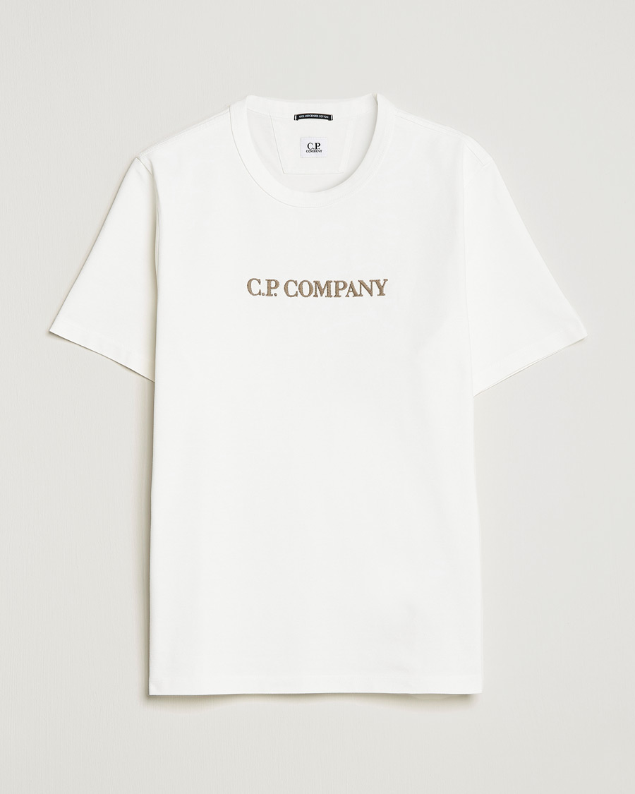 Uomini | T-shirt | C.P. Company | Heavy Mercerized Cotton Logo Tee White
