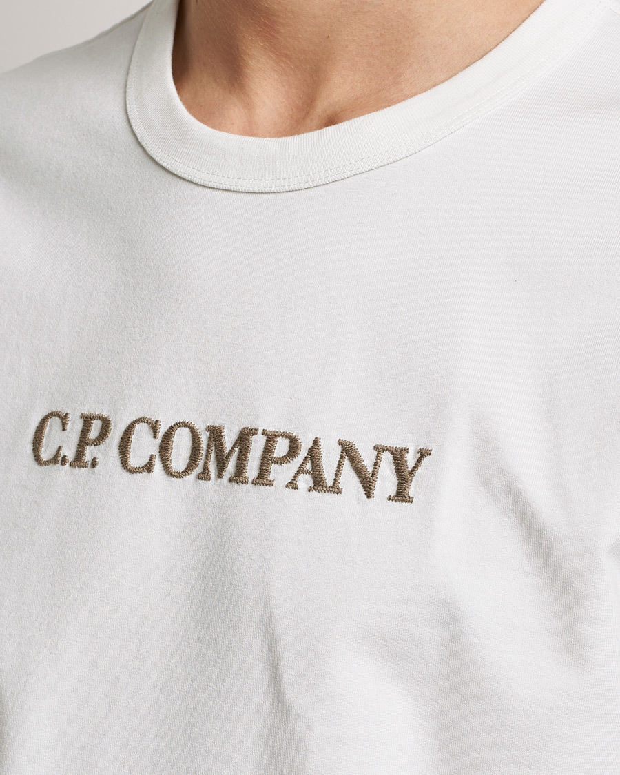 Uomini | T-shirt | C.P. Company | Heavy Mercerized Cotton Logo Tee White