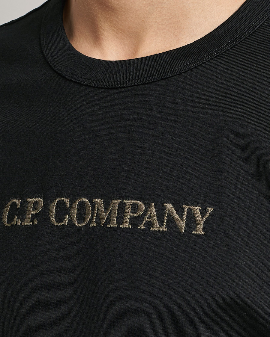 Uomini | T-shirt | C.P. Company | Heavy Mercerized Cotton Logo Tee Black