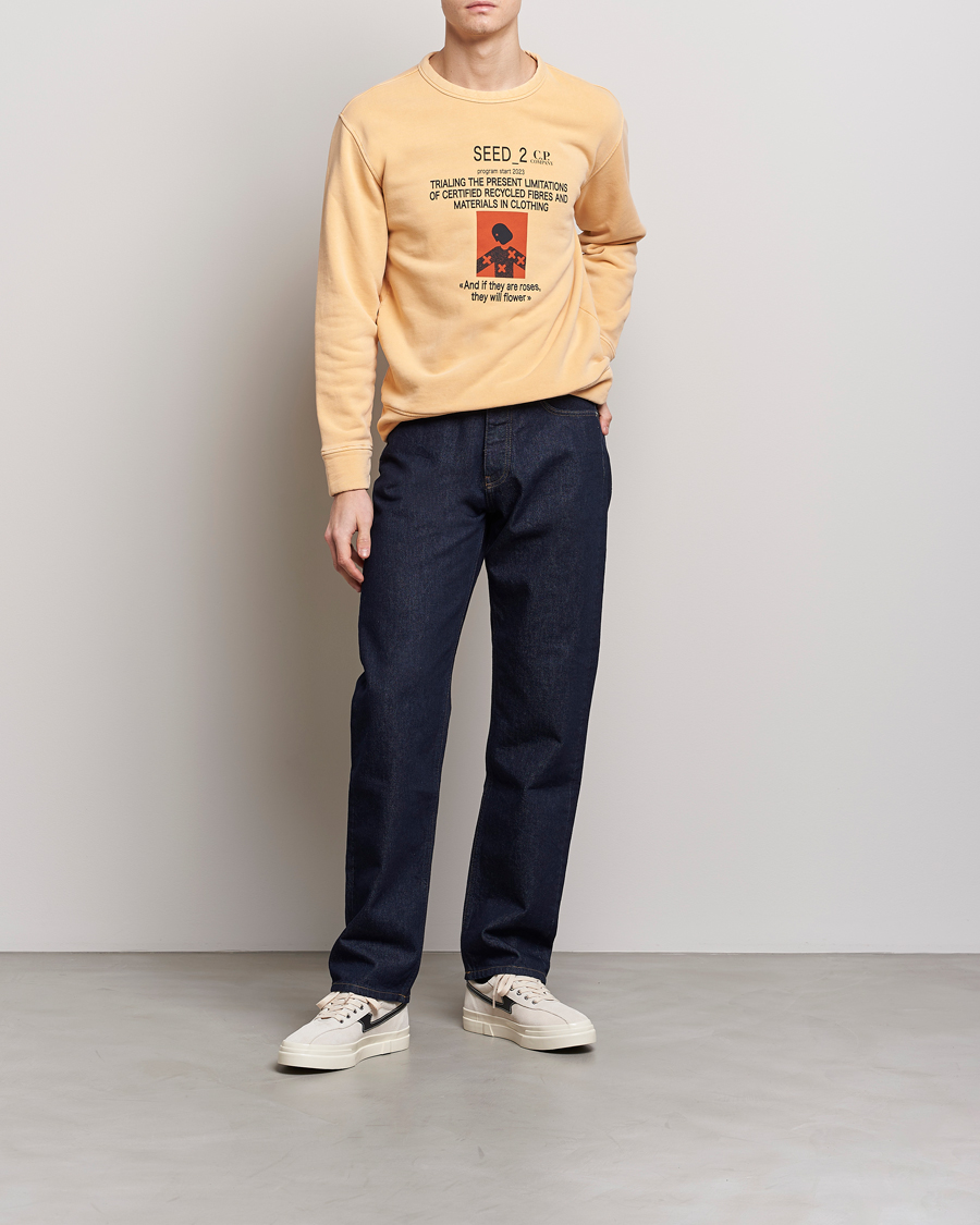 Uomini | Maglieria | C.P. Company | Recycled Cotton Sweatshirt Orange