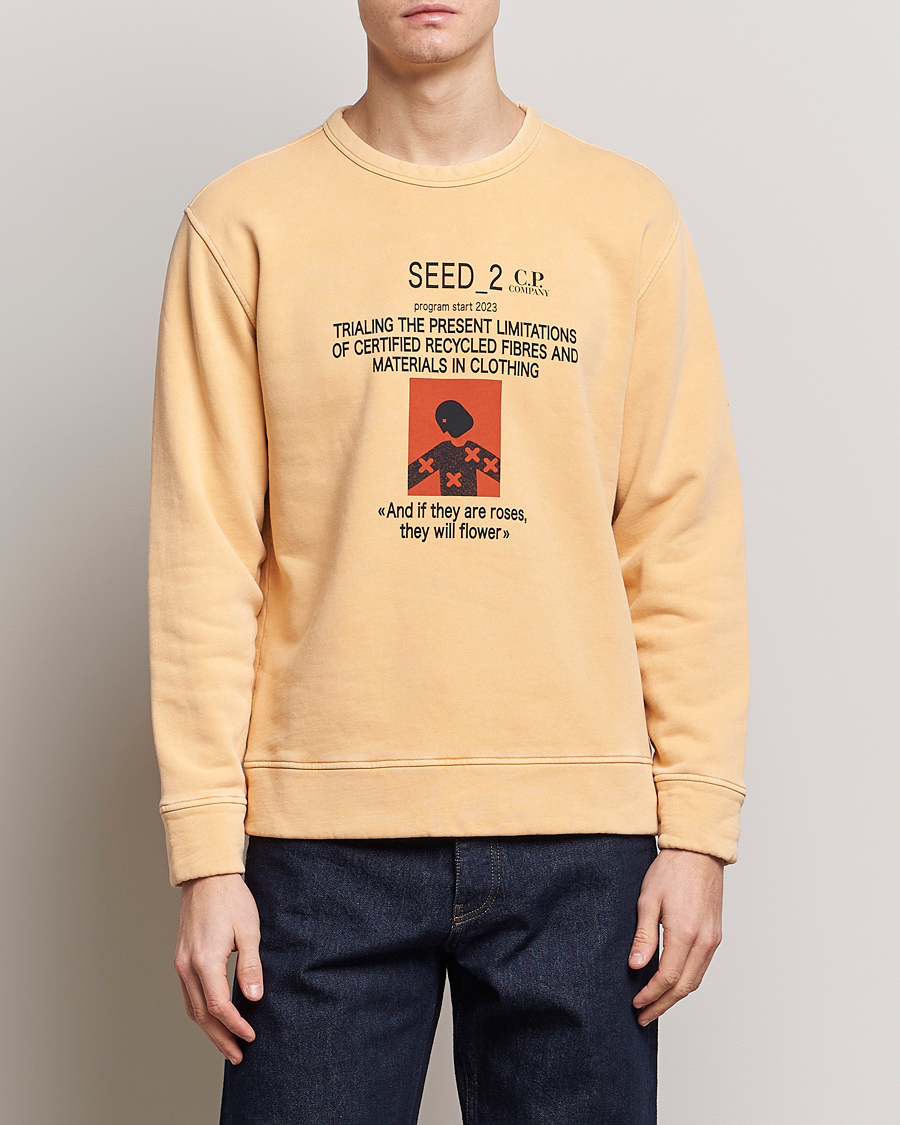 Uomini | Maglieria | C.P. Company | Recycled Cotton Sweatshirt Orange