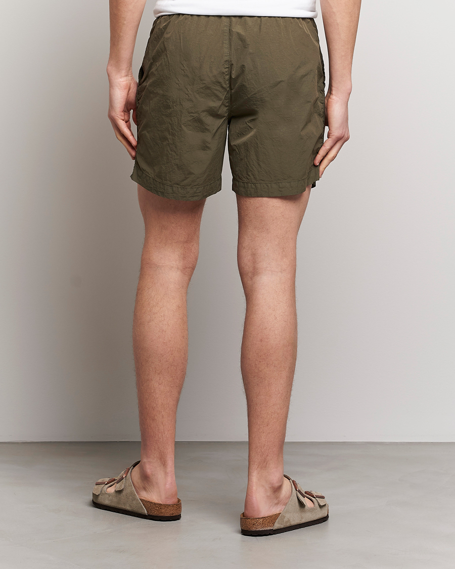 Uomini | Costumi da bagno | C.P. Company | Flatt Nylon Garment Dyed Swimshorts Olive