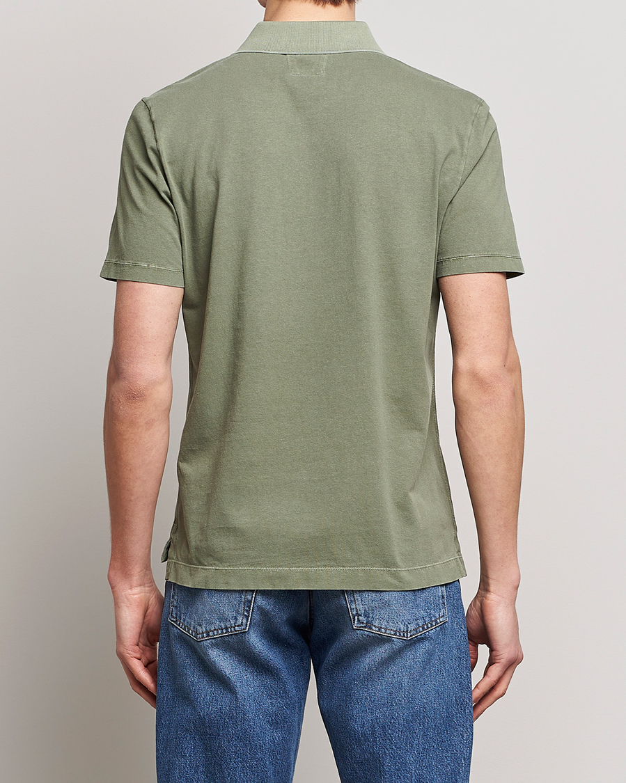 Uomini | Polo | C.P. Company | Old Dyed Cotton Jersey Polo Olive