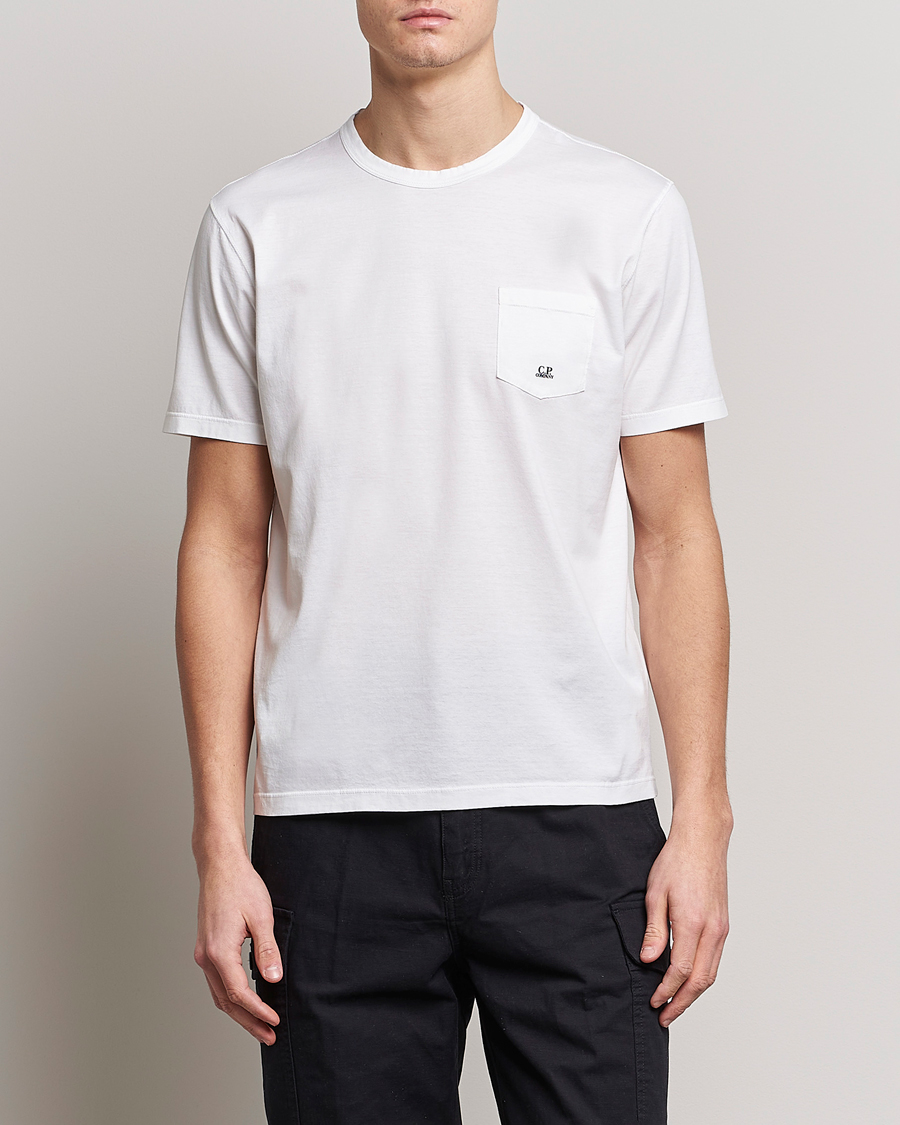 Uomini | T-shirt | C.P. Company | Mercerized Cotton Pocket T-Shirt White