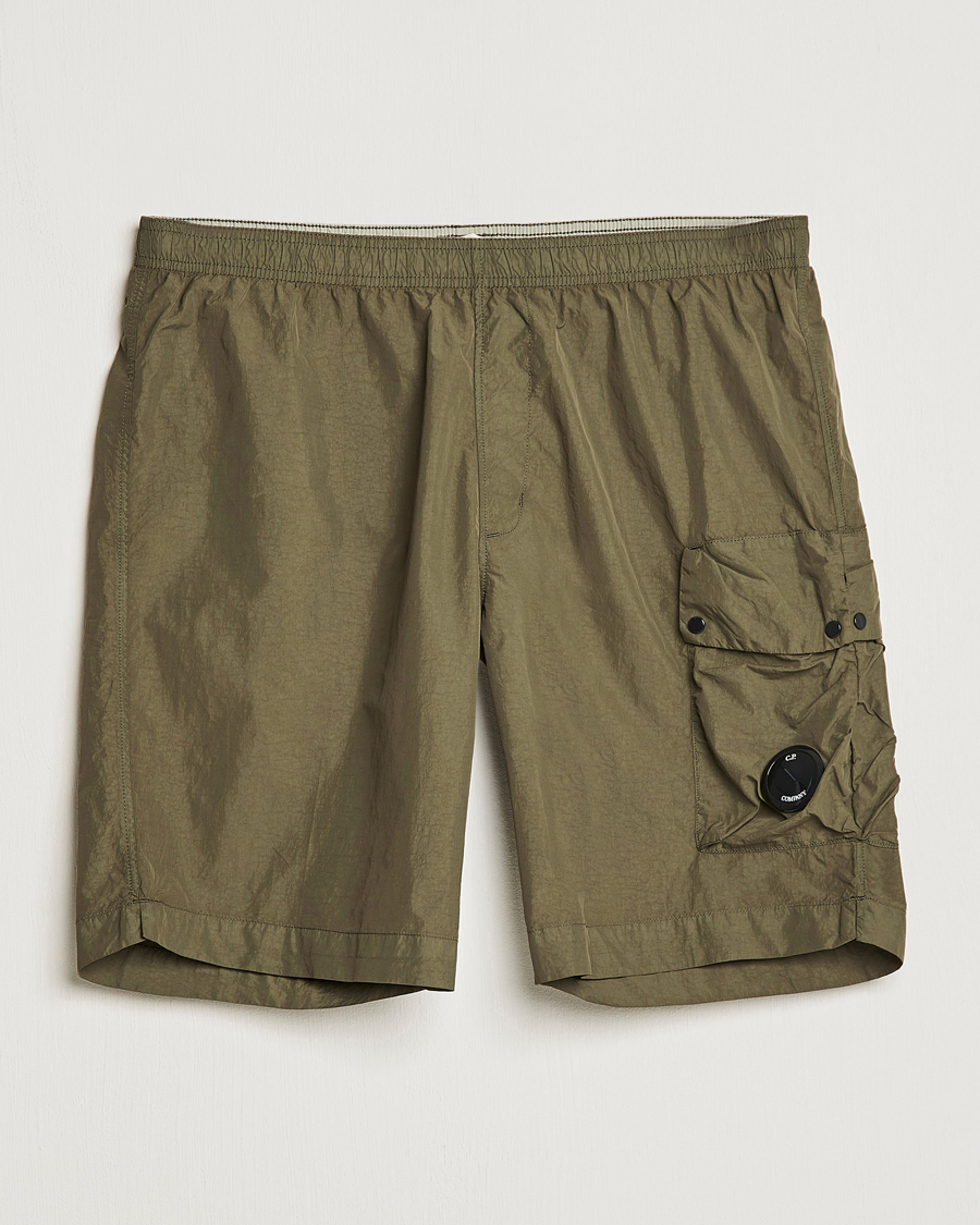 Uomini | Pantaloncini | C.P. Company | Flatt Nylon Garment Dyed Shorts Olive