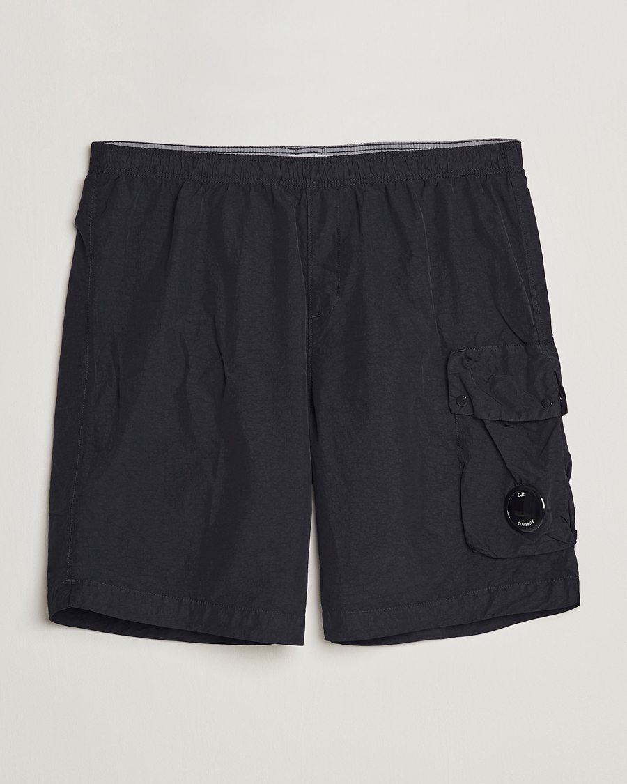 Uomini | Pantaloncini | C.P. Company | Flatt Nylon Garment Dyed Shorts Black
