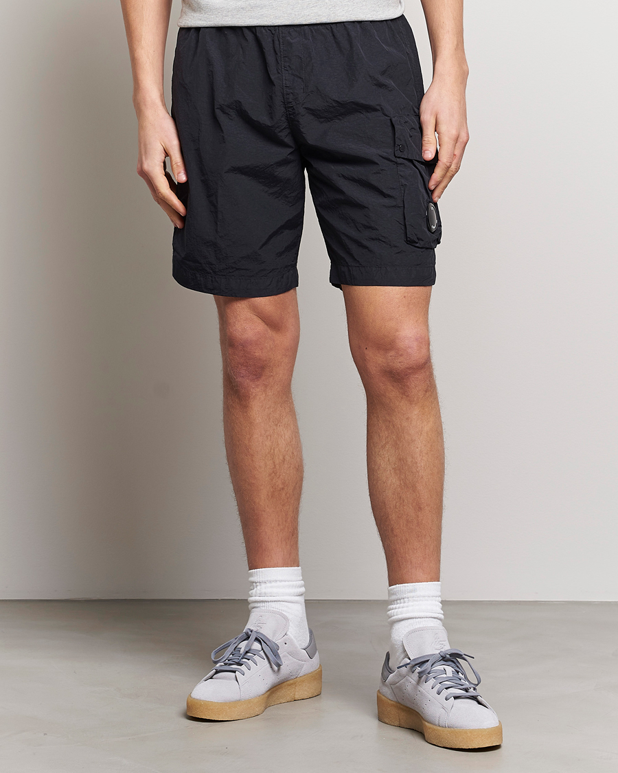 Uomini | Pantaloncini | C.P. Company | Flatt Nylon Garment Dyed Shorts Black