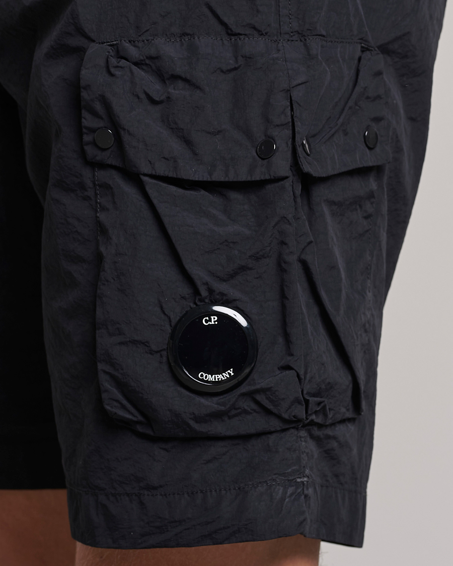Uomini | Pantaloncini | C.P. Company | Flatt Nylon Garment Dyed Shorts Black