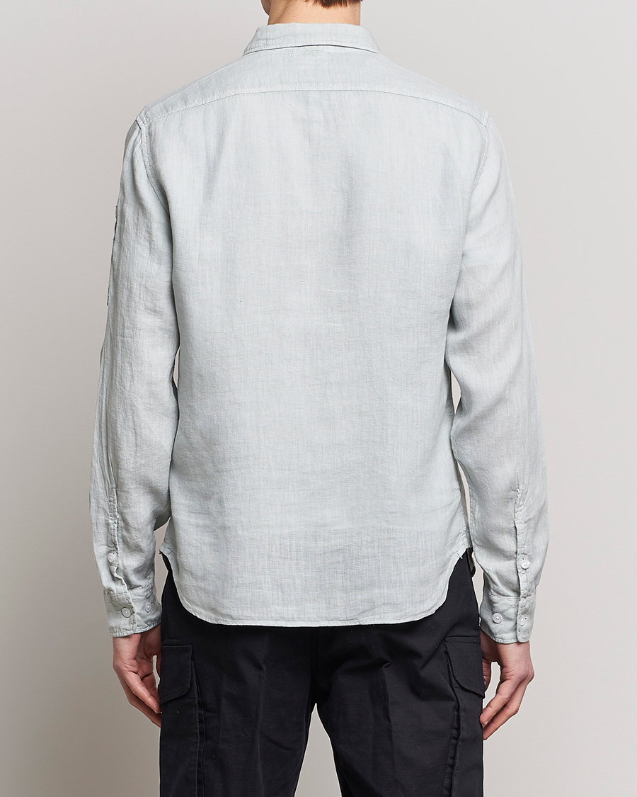 Uomini | Camicie | C.P. Company | Long Sleeve Linen Shirt Ocean