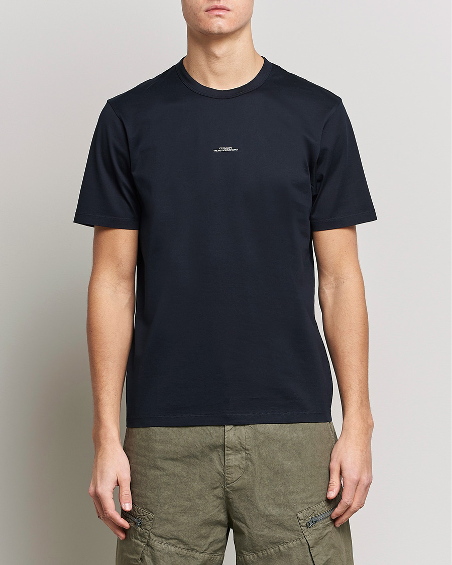 Uomini | T-shirt | C.P. Company | Metropolis Mercerized Jersey T-Shirt Navy