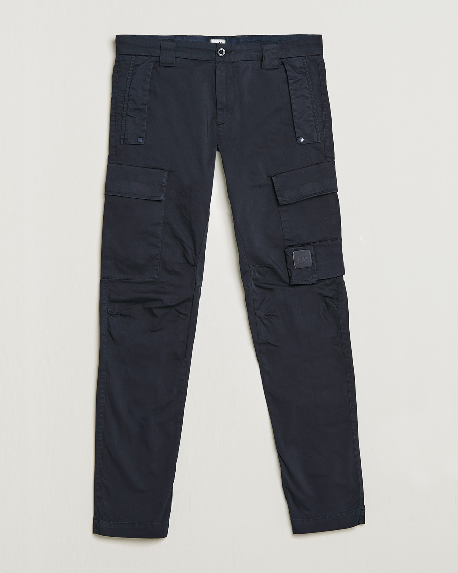 Uomini | Pantaloni | C.P. Company | Metropolis Satin Stretch Cargo Pants Navy