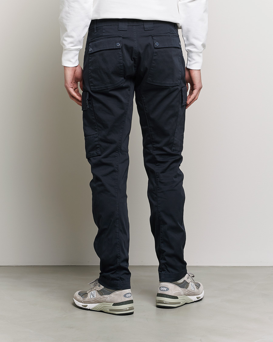 Uomini | Pantaloni | C.P. Company | Metropolis Satin Stretch Cargo Pants Navy