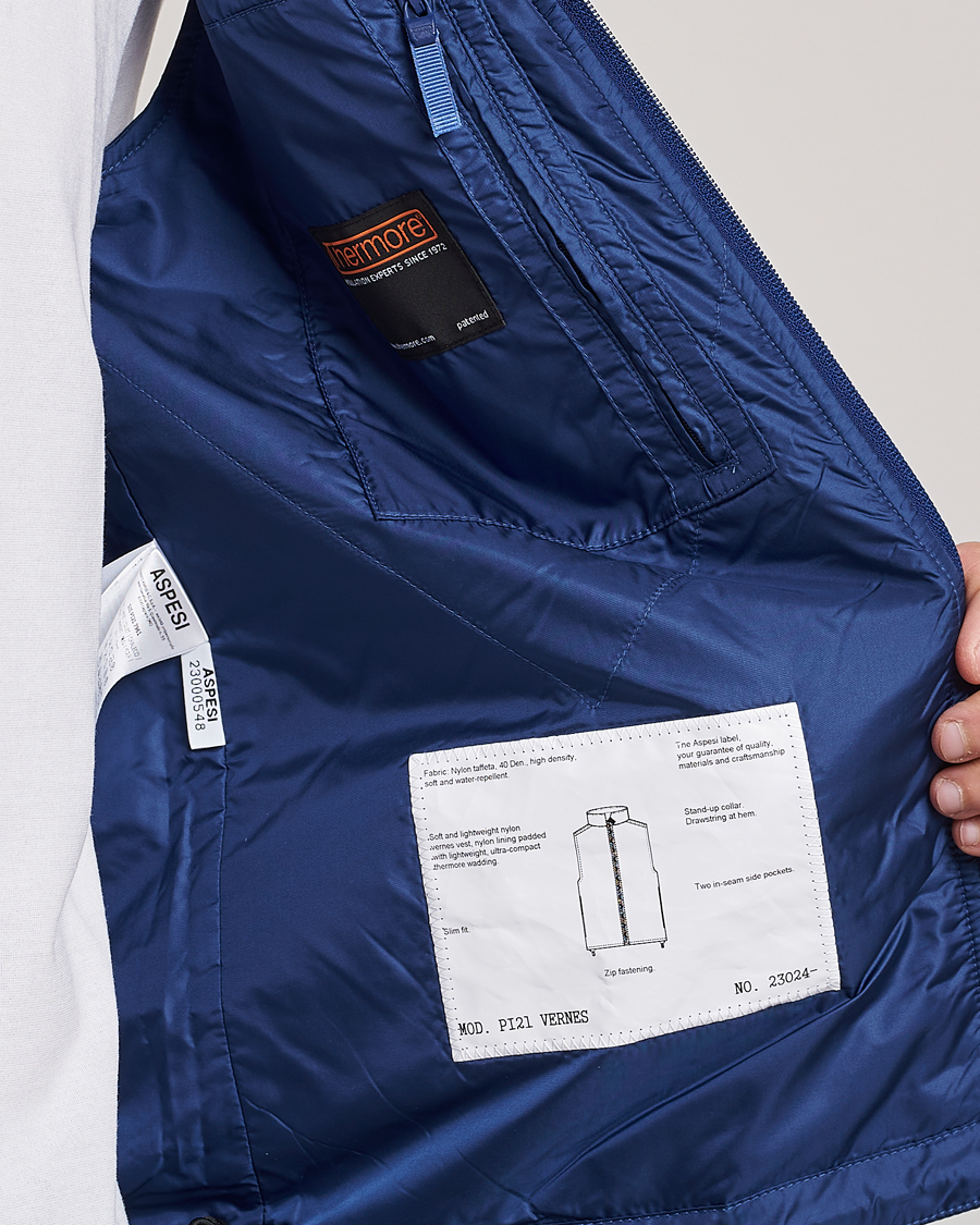 Uomini | Gilet | Aspesi | Vernes Nylon Gilet Bluette