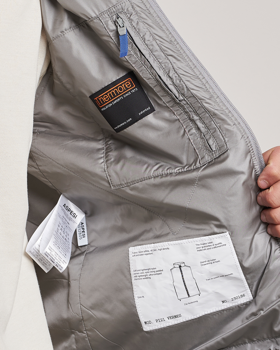 Uomini | Gilet | Aspesi | Vernes Nylon Gilet Grey
