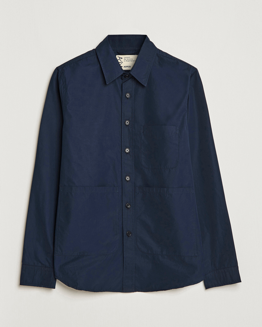 Uomini | Giacche | Aspesi | Utility Shirt Jacket Navy