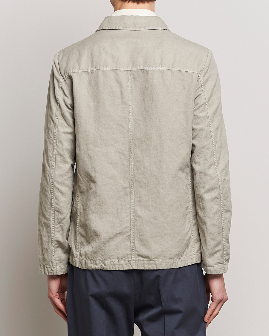 Uomini | Giacche | Aspesi | Tadao Cotton/Linen Shirt Jacket Khaki