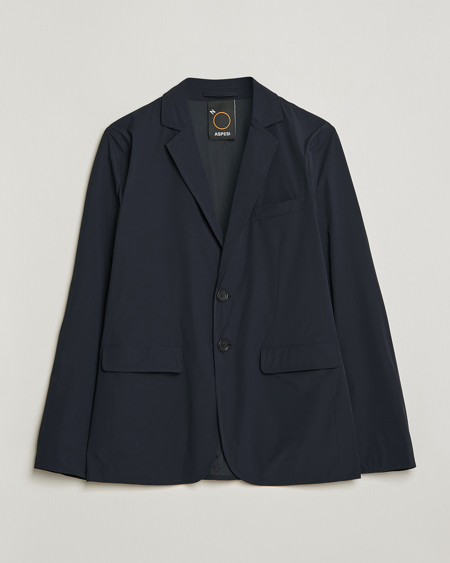 Uomini | Blazers | Aspesi | Stretch Nylon Blazer Navy