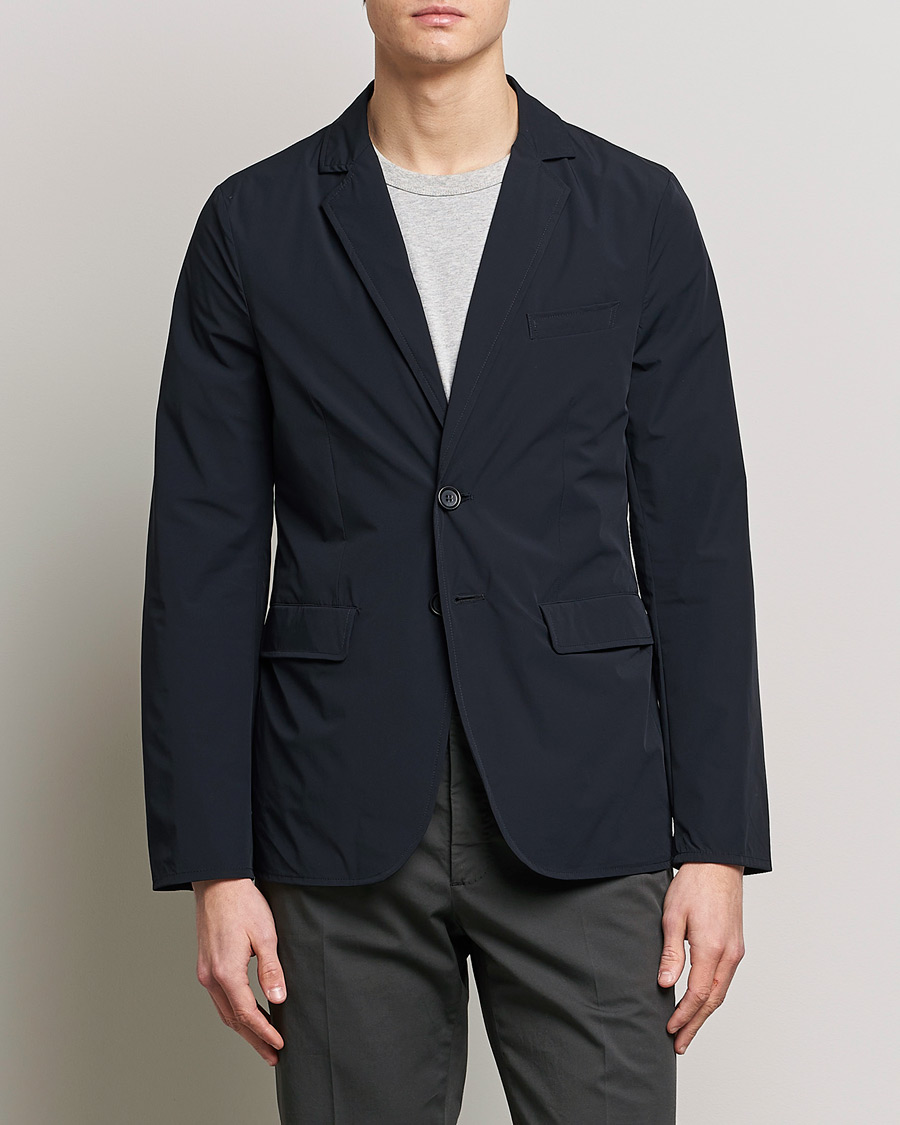 Uomini | Blazers | Aspesi | Stretch Nylon Blazer Navy