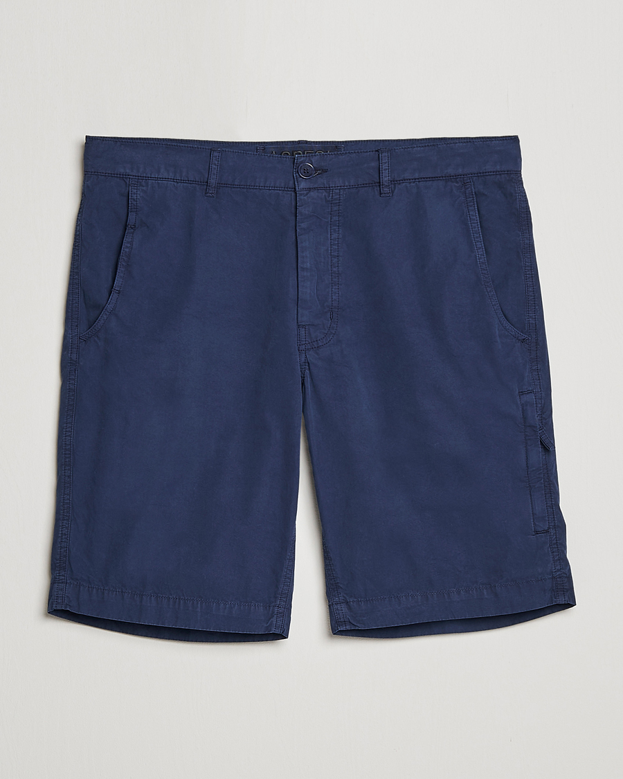 Uomini | Pantaloncini | Aspesi | Washed Cotton Cargo Shorts Dark Blue