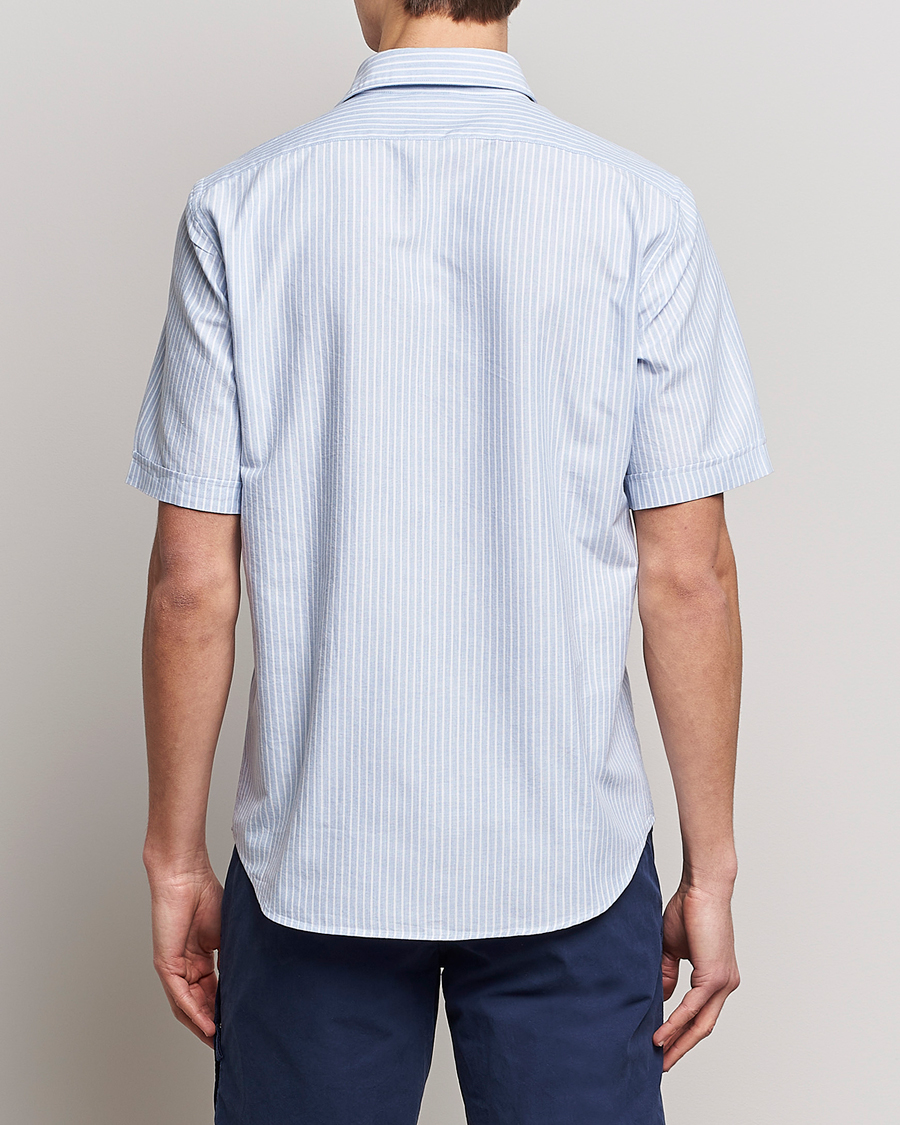 Uomini | Camicie | Aspesi | Striped Oxford Camp Shirt Light Blue